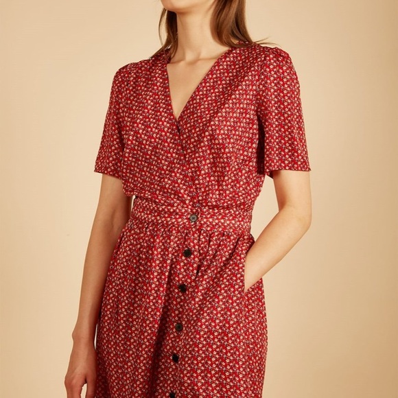 Adelisa Side Button Dress - Picture 2 of 9